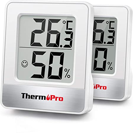 ThermoProサーモプロ 湿度計 温度計 温湿度計 湿度計室内 大画面 コンパクト 顔マーク 壁掛け 卓上スタンド マグネット TP-49