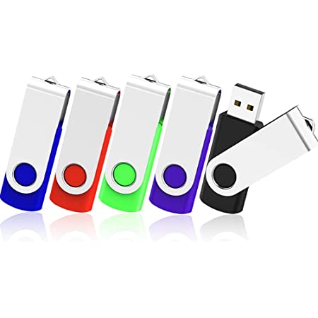 KOOTION USBメモリ 32GB 5個セットUSB3.0 高速転送 360° 回転式USB フラッシュメモリー ブラック 　フラッシュドライブ