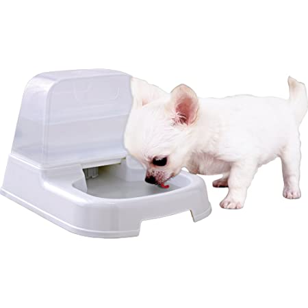 THAINペット給水器 犬 猫ボウル ペット皿 水 飲み器 給水器 1000ml ABS樹脂 水飲み 飛び散り防止 溢れ･飛び出さない フードボウル ウォーターボウル 濡れない 犬猫用 水飲み器 ペット用品 ホワイト+ブルー