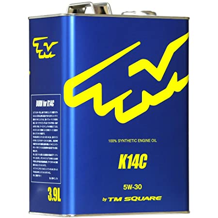 TM-SQUARE(TMスクエア)スイフトスポーツZC33S専用エンジンオイル K14C 100%化学合成油(PAO&エステル) 5W-30 3.9L TMOL-V03901