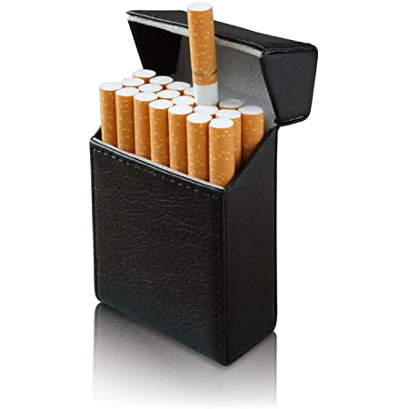 Tenfel メンズタバコケース キングサイズ タバコ 20本収納可 軽量 シガレットケース ワンタッチ開け タバコ箱 [並行輸入品]