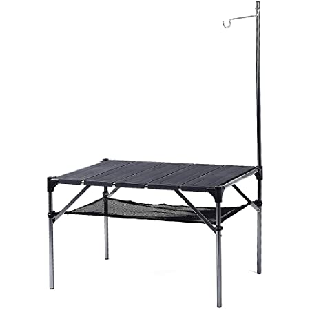 Soomloom 折り畳み式テーブル アルミ製 アウトドア用 キャンプ用 超軽量材質 無限拡大可能 エクササイズ 収納ケース付き(ライト掛け付き)