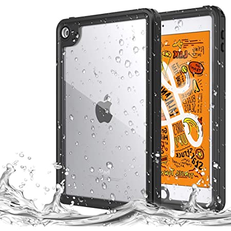 iPad mini 5 ケース TiMOVO iPad mini5 防水ケース 2019 第五世代 完全防水IP68規格 スクリーンプロテクター 衝撃吸収 防塵 擦り傷防止 精密設計 360°アイパッド全面保護カバー Black