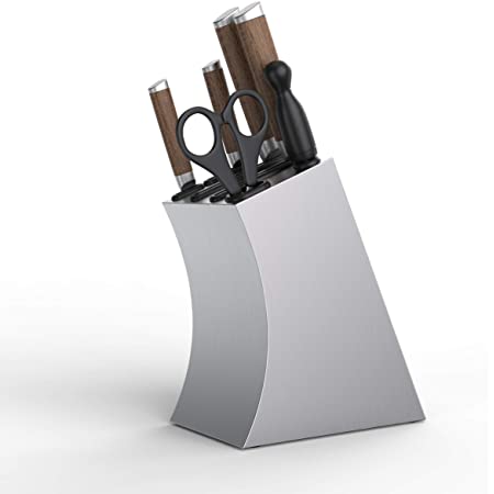 ナイフなしの磁気ナイフブロック – 組み立て済み両面ナイフストレージ – 磁気キッチンナイフホルダー ステーキナイフブロックとして最適 ホームキッチンカウンター整理ナイフブロック