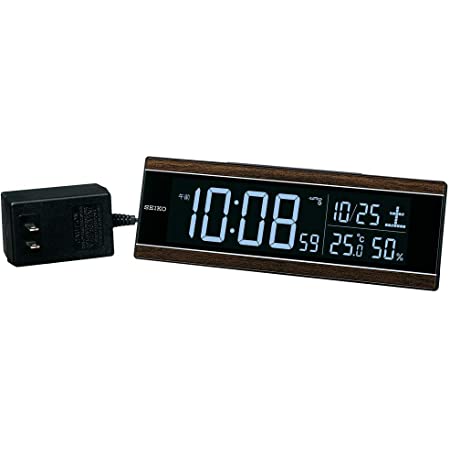 セイコークロック 置き時計 03:茶木目 本体サイズ: 7.3×22.2×4.4cm 電波 デジタル 交流式 カラー液晶 シリーズC3 DL306B