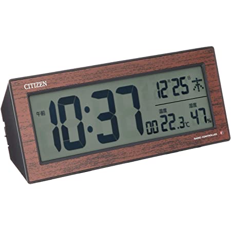 セイコークロック 置き時計 03:茶木目 本体サイズ: 7.3×22.2×4.4cm 電波 デジタル 交流式 カラー液晶 シリーズC3 DL306B