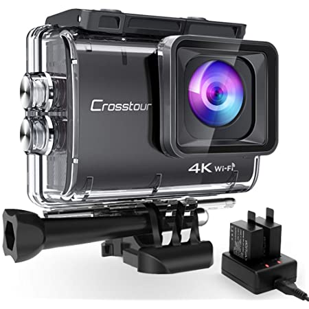 Ordro EP6 4K ビデオカメラ ウェアラブル式ビデオカメラ FPV設計 Vlog 1080P 60FPS WI-FIアプリ制御，超広角120°，32G Micro SD,W1リモコン, キャリングケース