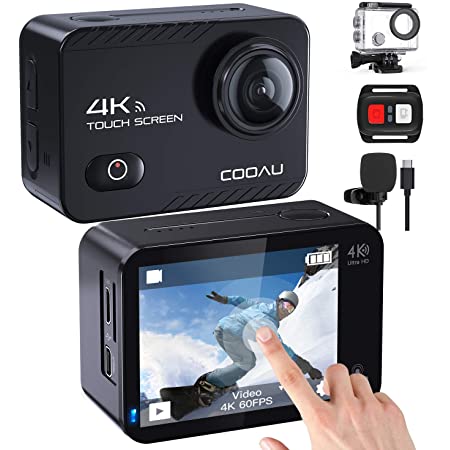 Ordro EP6 4K ビデオカメラ ウェアラブル式ビデオカメラ FPV設計 Vlog 1080P 60FPS WI-FIアプリ制御，超広角120°，32G Micro SD,W1リモコン, キャリングケース