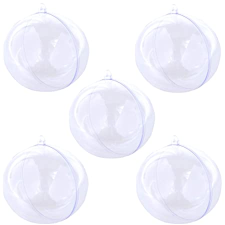 【TKY】 プラスチックボール プラスチック 球 オーナメント ボール 飾り 透明 中空 球体 装飾 収納 DIY 14cm