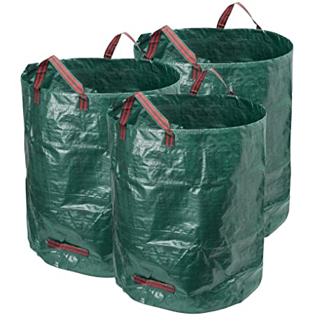 272Lガーデンバッグ ガーデンバケツ 大型庭用袋 自立式 折り畳み 再利用可能な 3パック