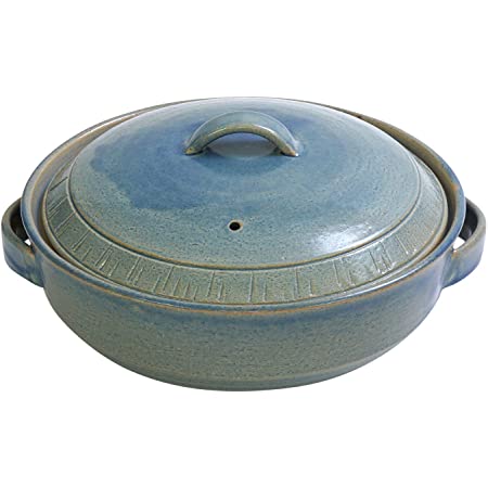 マルヨシ陶器(Maruyoshitouki) 土鍋 ブルー 8号 REIWA M1432