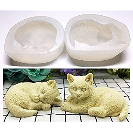 Olive-G シリコンモールド 犬 猫 型 6種類 石鹸 粘土など ハンドメイド製作に
