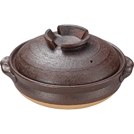 マルヨシ陶器(Maruyoshitouki) 土鍋 ブラウン 8号 REIWA M1442