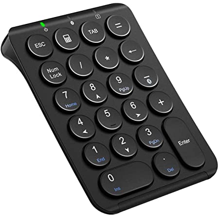 テンキー Mac os/Windows/Android対応 Bluetooth Kcblue テンキーボード 充電式 パンタグラフ 薄型 Tabキー付き