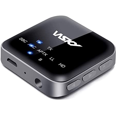 Wsky Bluetooth トランスミッター レシーバー 一台二役 Bluetooth 送信機 受信機 通話機能 APTX-HD AAC対応 高音質 低遅延 BT-B10