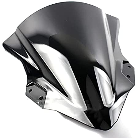 新しいオートバイ黒高品質ABSフロントガラスフロントガラスダブルバブル川崎忍者650 ER-6F 2012-2016