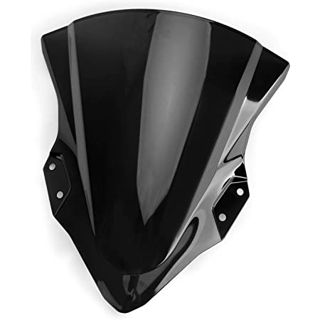 新しいオートバイ黒高品質ABSフロントガラスフロントガラスダブルバブル川崎忍者650 ER-6F 2012-2016