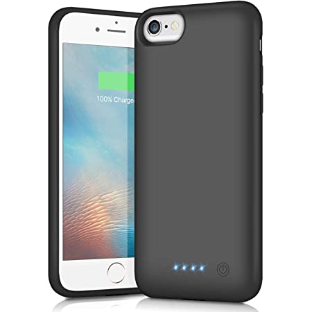 iPhone6/6s/7/8/SE2 対応 バッテリーケース 充電ケース 大容量 バッテリー内蔵ケース iphone8 対応 ケース バッテリー内蔵 急速充電 4.7インチ用 (ブラック)