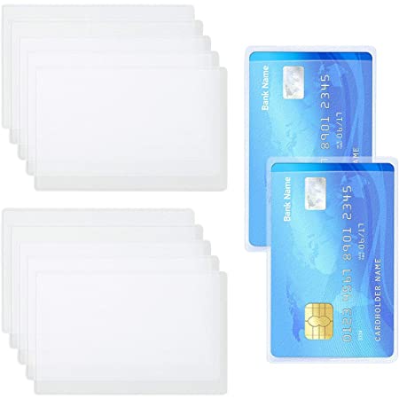 クレジットカードホルダー Wisdompro カード保護ケース·プロテクター ビニール製 薄型 厚さ6mil(0.15mm) キャッシュカード/IC·IDカード/ポイントカード/免許証に対応 両面透明 10枚