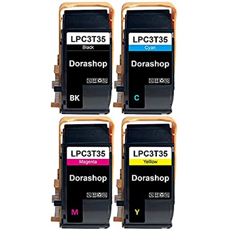 DJST(TM) EPSON エプソン LPC3T35 LPC3T35K LPC3T35C LPC3T35M LPC3T35Y 互換トナーカートリッジ【汎用品】 対応機種：Epson LP-S6160 (4色セット ブラック シアン マゼンタ イエロー)