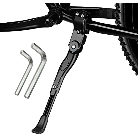 TOPCABIN自転車キックスタンド アルミ合金製 調節可能 22インチ 24インチ 26インチ 28インチ マウンテンバイク/ロードバイク/BMX適用(ホワイト)