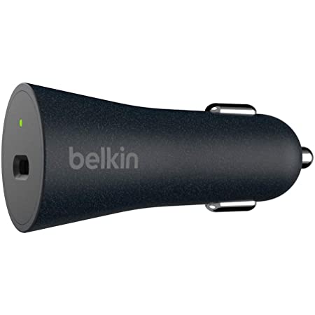 Belkin USB-C カーチャージャー 充電器 車載 iPhone 13 mini / Pro / Pro Max / 12 / SE / 11 / XR 対応 MFi認証済 18W BoostUp F7U099BT04-BLK-A