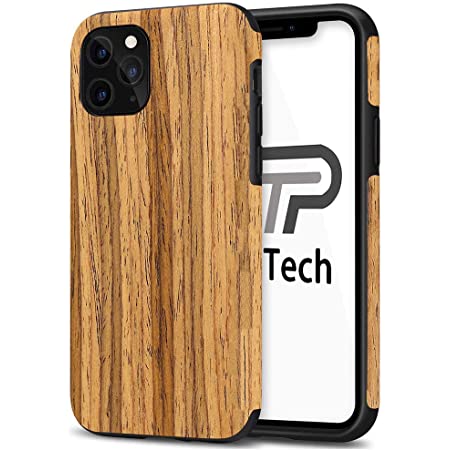 【TaoTech】 iphone用 TPU ケース 天然木 木製 木目 原木 薄型 木調 シリコン 全機種 対応 スマホ カバー (iphone 11 Pro, 花梨木)