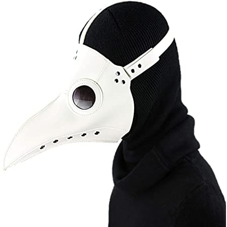 ペストマスク コスチューム ハロウィン仮装 サバゲー お面 ガスマスク おもちゃ ドクター コスプレ ユニセックス (白)