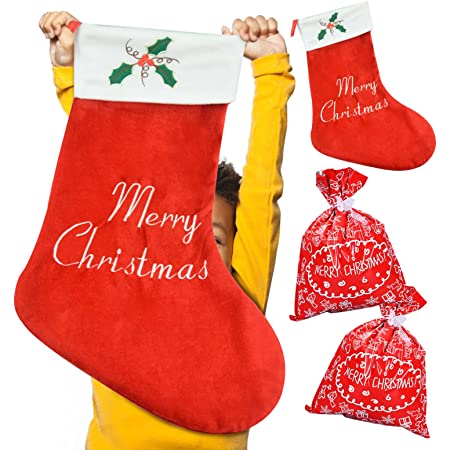 Momeki クリスマスプレゼント袋 飾り 可愛い ギフト袋 クリスマスイブのりんご入れ袋　クリスマス用品 お菓子入り　オーナメント サンタクロース 人気 クリスマスラッピング サンタ袋 ミニ収納袋 クリスマスパーティー ギフトバッグ Merry Christmas (老人タイプ)