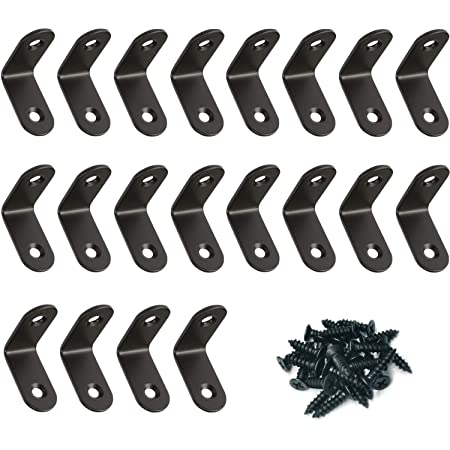 NZCMYX棚受け金具 黒 I字金具 ステンレス鋼のI字型ブラケット 家具の固定板 (16個, 80×17×2mm)