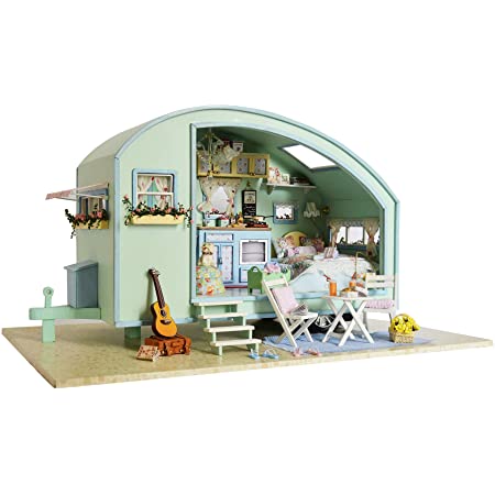 DIY木製おもちゃハウス、手作りミニキットセット、ミニ家具工芸品キット・音楽ボックス
