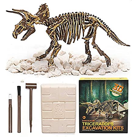 UTST 恐竜 化石 発掘 おもちゃ キット ティラノサウルス マンモス 知育 知的 興味 子供用 景品 ギフト プレゼント に (ティラノサウルス)