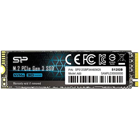 XPG SSD M.2 512GB SX8100 シリーズ Type2280 PCIe3.0x4 NVMe 3D NAND DRAMバッファ 5年保証 ASX8100NP-512GT-C