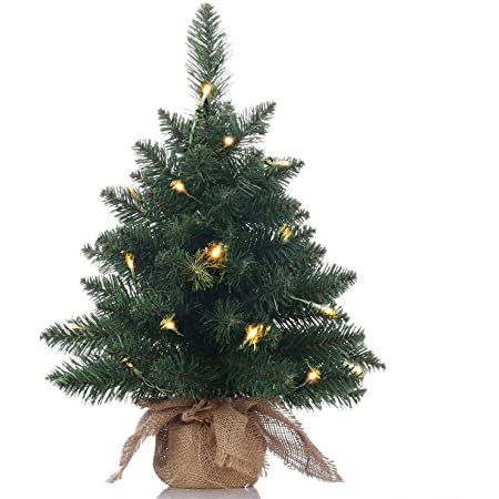 クリスマスツリー 50cm イルミネーション付き 卓上 ミニツリー クリスマスオーナメント LEDライト付き おしゃれ キラキラ 雰囲気満々 暖かい 簡単な組立品 飾り 部屋 商店 おもちゃ プレゼント 20点セット