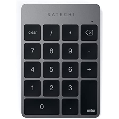 Satechi Bluetooth 拡張 テンキー スリム 充電式 34キー (iMac/Pro, MacBook Pro/Air, iPad Pro/Air/Mini など2012以降MacOSデバイス対応) (シルバー)