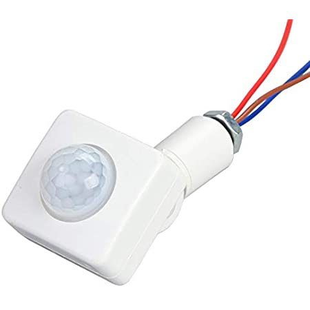 後付け（小型タイプ） 人感センサー スイッチユニット 照明器具用 PIR人感・明るさセンサー両搭載 離れた場所の照明器具を点灯 AC100V 50/60Hz 消費電力100Wまでの機器に対応 (1個)