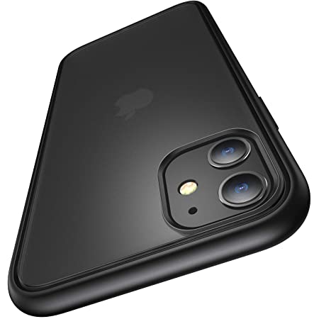 TORRAS iPhone 11 用 ケース 半透明 超耐衝撃 米軍MIL規格取得 マット感 SGS認証 黄ばみなし レンズ保護 ストラップホール付き 6.1インチ アイフォン 11用カバー ブラック