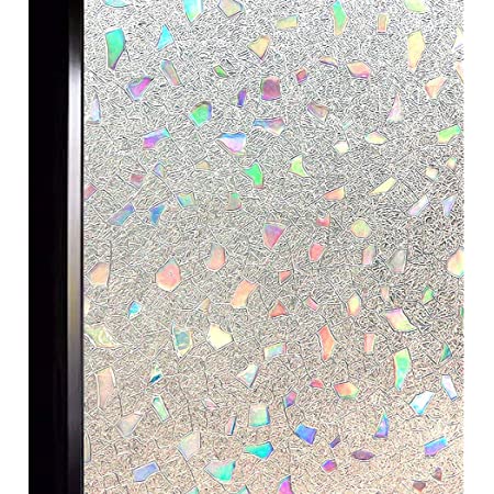 Qualsen 窓 めかくしシート窓ガラス 目隠しシート窓用フィルム 窓ガラスフィルム (60 x 200 cm, 白果樹)