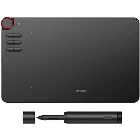 HUION ペンタブレット ペンタブ 板タブ 無線接続 ワイヤレス ダイヤル付き スマホ対応 android windows mac対応 充電不要ペン 筆圧感知 8192 傾き検出レベル±60° ショートカットキー8個 10*6.5インチ 左利き クリスタ お絵描き イラスト Inspiroy Dial Q620M 【一年間メーカー保証】