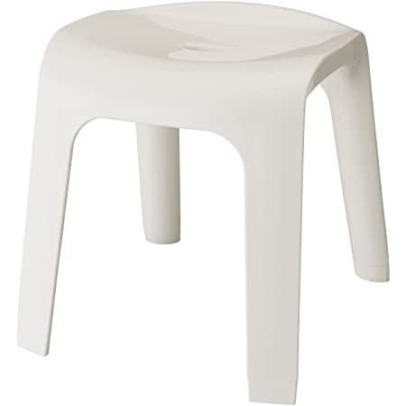 リッチェル バスチェア ホワイト 座面高さ35cm 風呂椅子 アライス腰かけ_背もたれ付_乾きやすい_日本製 抗菌加工