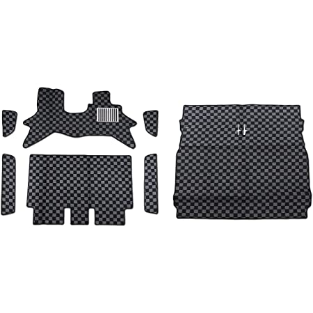 GXONE フロアマット ラゲッジマット エブリイワゴン DA17W ブラック グレー チェック柄 リア トランクマット DA17系