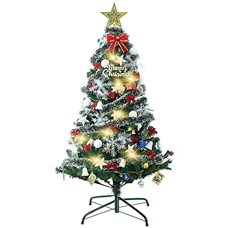 WTOR 55個 クリスマスツリー セット 高150CM 枝数500本 8パターンLED 飾りライト+クリスマス オーナメント+麻バッグつき 高濃密度 組立簡単 収納便利 クリスマス飾り プレゼント おしゃれ 装飾 クリスマスグッズ インテリア 用品