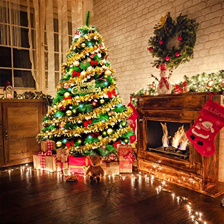 WTOR 55個 クリスマスツリー セット 高150CM 枝数500本 8パターンLED 飾りライト+クリスマス オーナメント+麻バッグつき 高濃密度 組立簡単 収納便利 クリスマス飾り プレゼント おしゃれ 装飾 クリスマスグッズ インテリア 用品