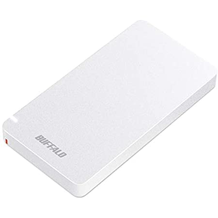 バッファロー USB3.2（Gen2）対応 外付けポータブルSSD 480GB（ホワイト）SSD-PGMU3シリーズ SSD-PGM480U3-W