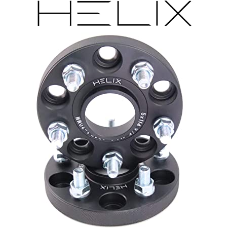 HELIX ハブ付 ワイドトレッドスペーサー 5H PCD114.3 20mm 内径60mm M12XP1.5 マットブラック【2枚セット】【適合車事前に要確認】