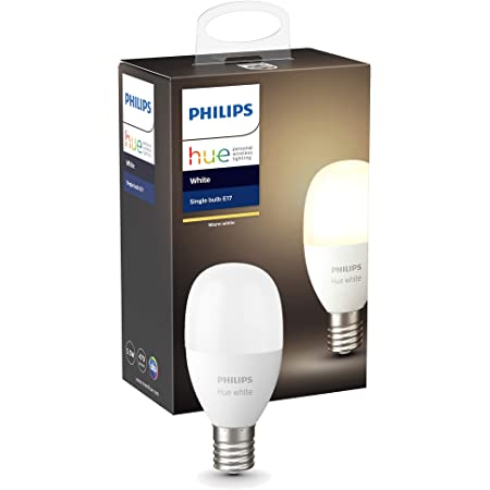【Amazon.co.jp 限定】Philips Hue ホワイトシングルランプE17(電球色) 4個セット |2700K E17スマートLEDライト4個|【Amazon Echo、Google Home、Apple HomeKit、LINE対応】 919020082301