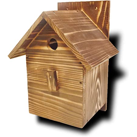 joyMerit 巣箱フィーダー木製ボックス自然スズメBluetitをぶら下げ木製の鳥の家