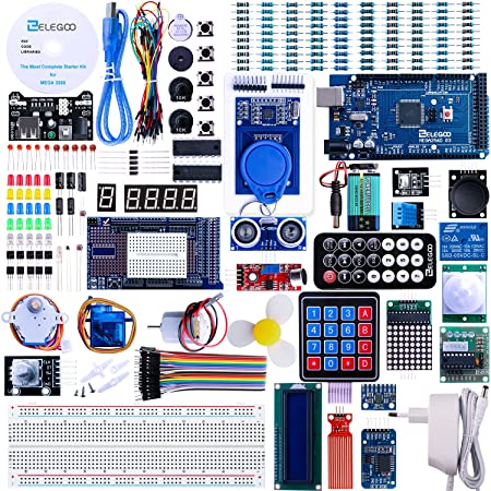 KeeYees 電子工作キット 初心者向け スターターキット 電子部品 基本部品56種類 エレクトロニクス入門キット Electronics Fun Kit チュートリアルあり