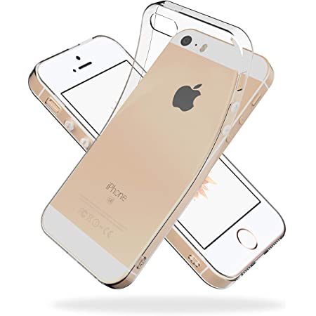 ONES 全透明 iPhone 5/5s/SE ケース 耐衝撃 超軍用規格 『エアバッグ、ストラップホール』〔滑り止め、すり傷防止、柔軟〕〔美しい、光沢感、軽·薄〕 衝撃吸収 HQ·TPU クリア カバー