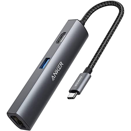 USB C ハブ Type C ハブ Ankmax P631HG USB ハブ [1Gbps LANポート/4K HDMIポート/60W PD急速充電Type-Cポート/USB3.1 ポート*3]，Type C ハブ有線LAN アダ, プター高速データ転送 アルミニウム コンパクト USBハブ, MacBook Air /MacBook Pro/ Surface GO/ Chromebook/ Samsung Galaxy Tab Pro/ HP Spectre/ ThinkPad/ Huawei Mat